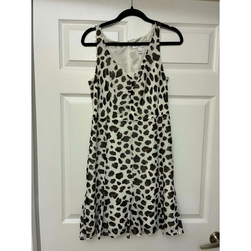 Kate Young for Target Leopard‎ Print Midi Dress Size 8 Fit Flare Party